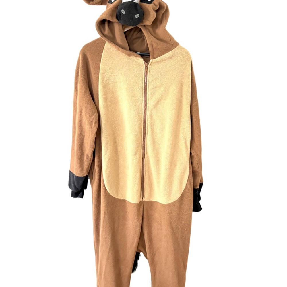 Source Unknown Brown and Tan Animal Onesie